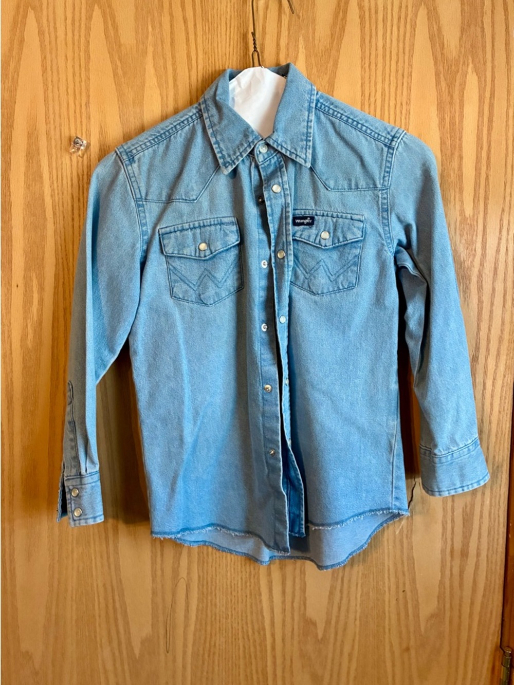 Kids Wrangler denim pearl snap